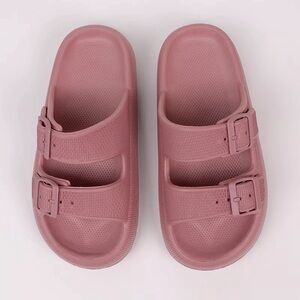 Cloud Slides for Women EVA Sandals Thick Sole Adjustable Buckles Slippers NEW